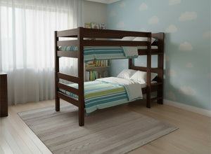 Wooden Bunk Bed in Chocolate Finish (Right Ladder)