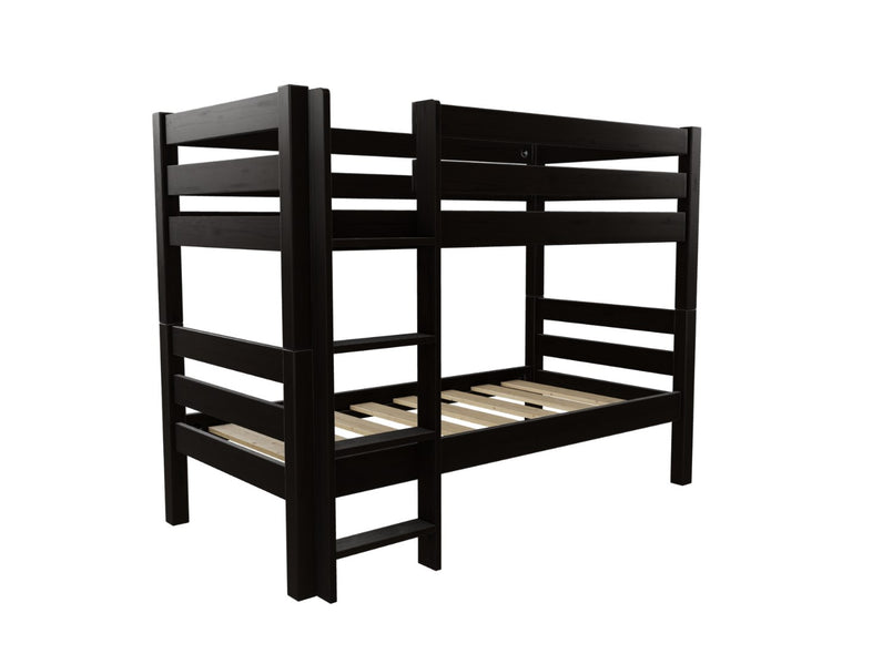 Wooden Bunk Bed Finished in Stained Black Ash