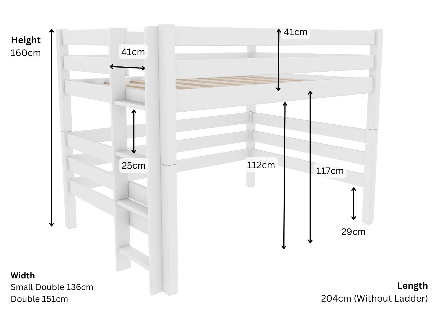 Wooden Midsleeper Dimensions