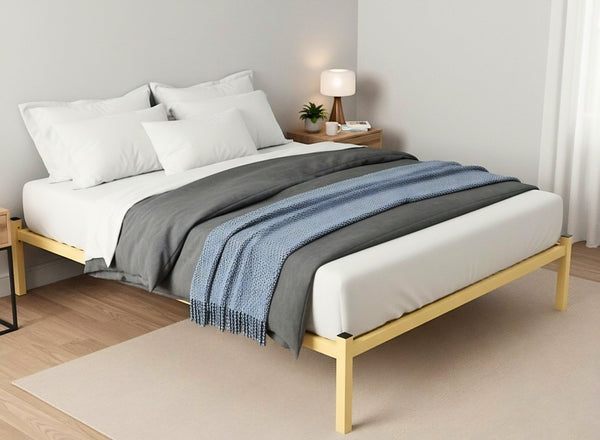 Wroxham Pastel Yellow Metal Bed