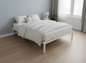 Wroxham Metal Platform Bed in Painted White Finish