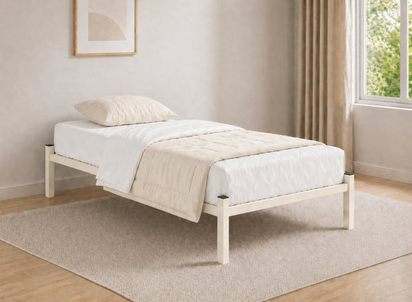 Wroxham Platform Bed in Cream, Single Size