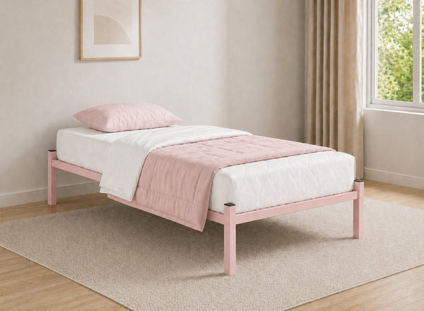 Wroxham Platform Bed in Light Pink, Single Size