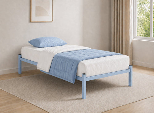 Wroxham Platform Bed in Pastel Blue, Single Size