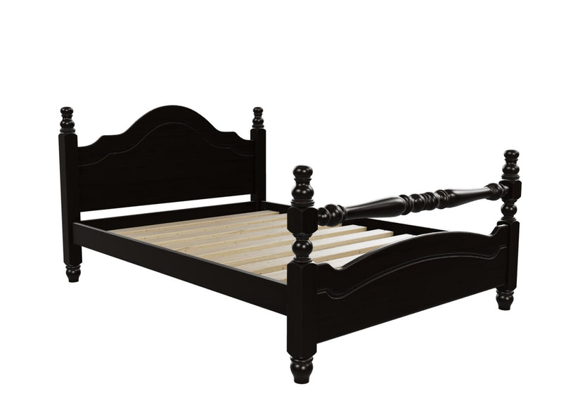 Yaxham Wooden Bed Finished in Stained Black Ash
