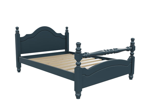 Yaxham Wooden Bed Finished in Painted Hague Blue