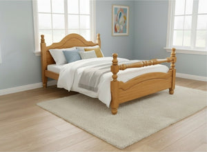 Yaxham Wooden Bed in Antique Finish