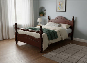 Yaxham Wooden Bed in Mahogany Finish