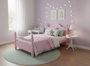Yaxham Wooden Bed in Nancy's Blushes Pink Finish