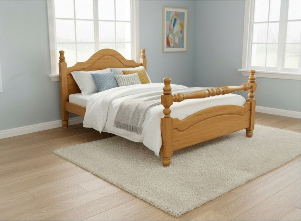Yaxham Wooden Bed in Oak Finish
