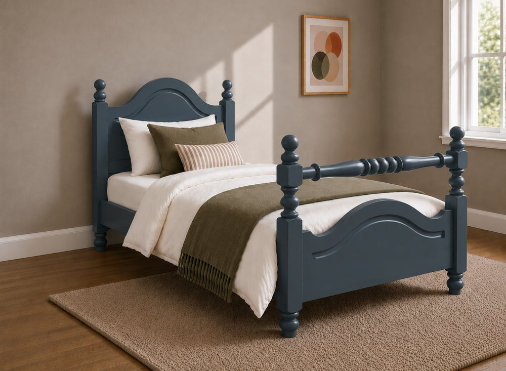Yaxham Yellow Wooden Bed with Rail End - Dayroom Yellow
