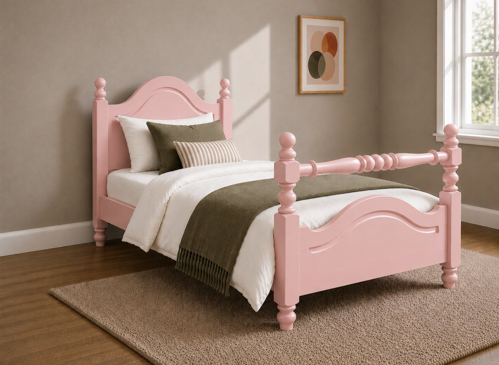 Yaxham Yellow Wooden Bed with Rail End - Dayroom Yellow