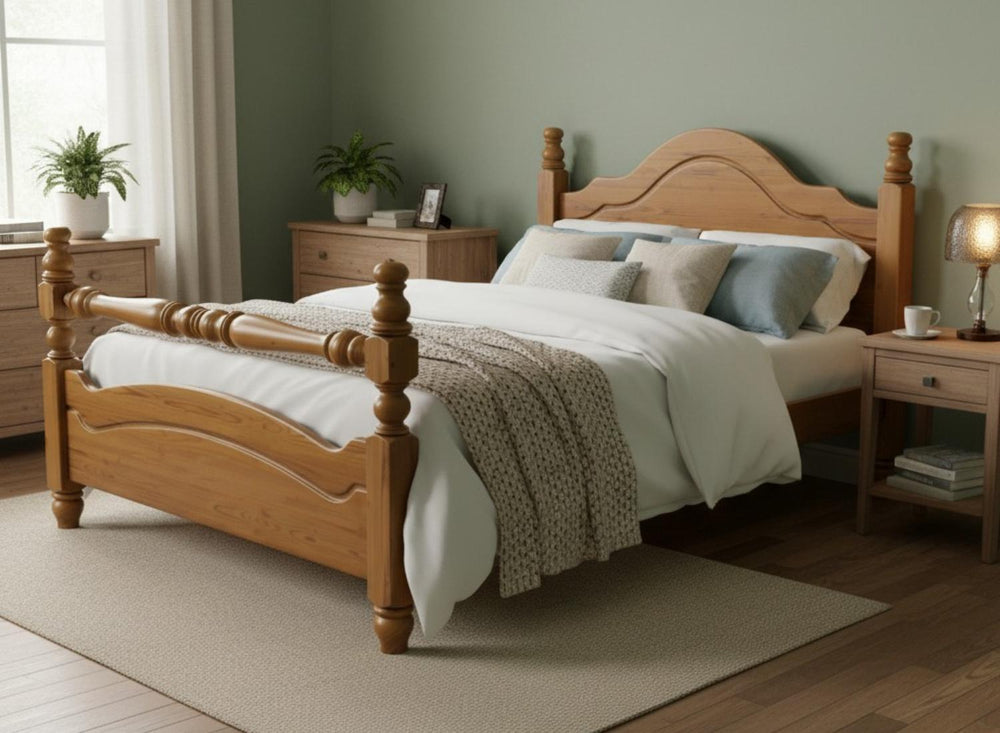 Yaxham Wooden Bed in Oak Finish