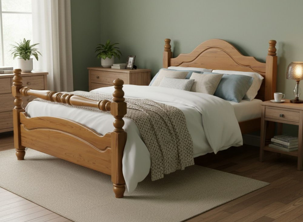 Yaxham Wooden Bed in Oak