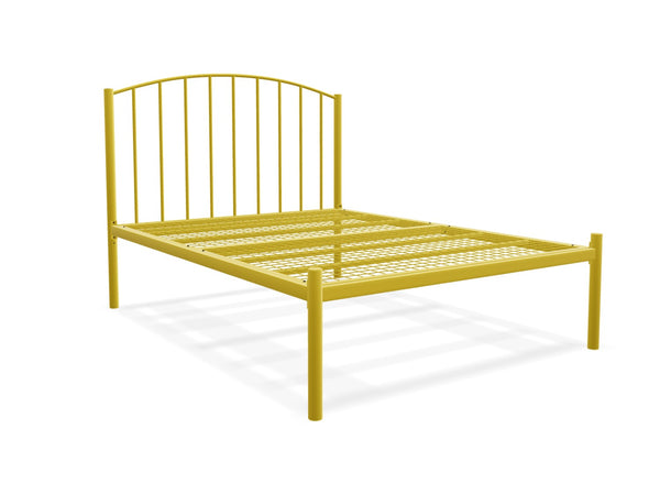 Melody Low End Metal Bed Frame Finished in Painted Yellow