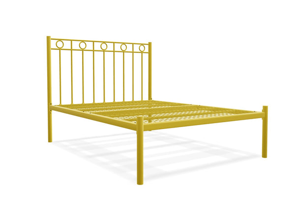 Ivy Low End Metal Bed Frame Finished in Painted Yellow