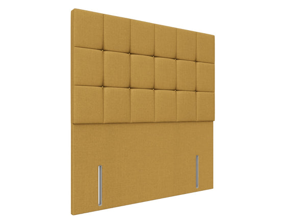 Celosia Floor Standing Headboard Finished in Moda Ochre Yellow