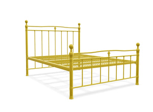 Tunstall Metal Bed Frame Finished in Painted Yellow