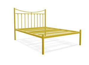 Bronx Low End Metal Bed Frame Finished in Painted Yellow