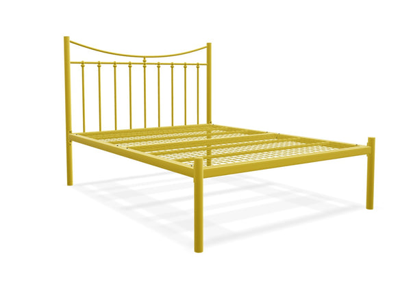 Bronx Low End Metal Bed Frame Finished in Painted Yellow