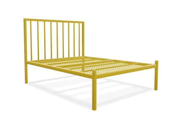 Madison Low End Metal Bed Frame Finished in Painted Yellow