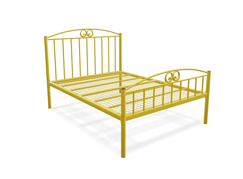 Aubrey High End Bed Finished in Yellow