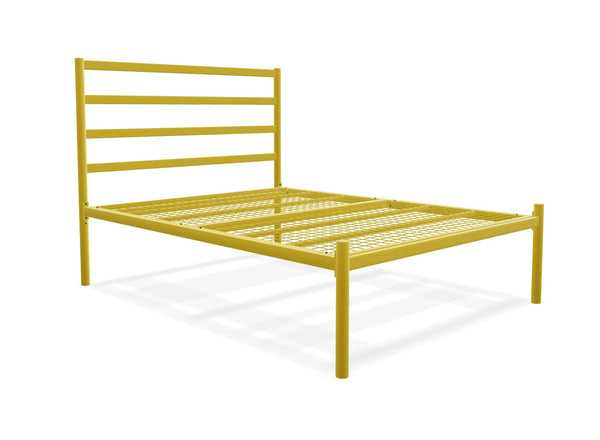 Belmont Low End Metal Bed Frame Finished in Painted Yellow
