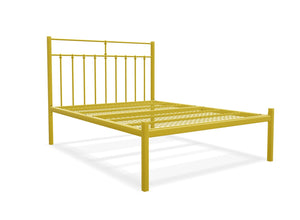 Lenox Low End Metal Bed Frame Finished in Painted Yellow