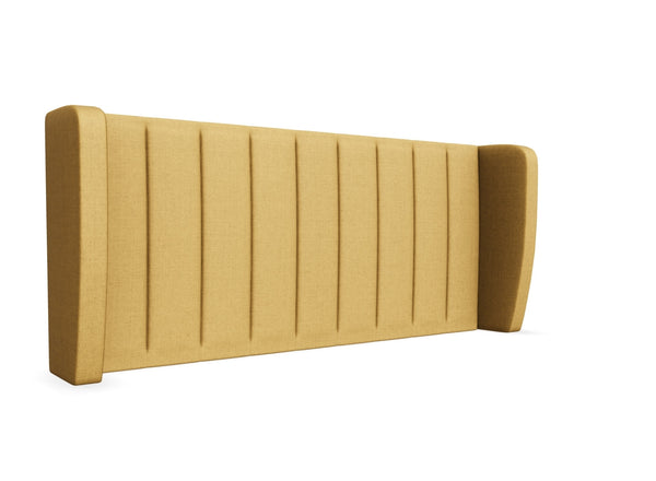 Dahlia Winged Headboard Finished in Moda Ochre Yellow