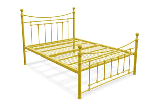 Carbrook Metal Bed Frame Finished in Yellow