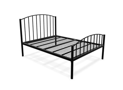 Memphis Low End Metal Bed Frame Finished in Painted Black