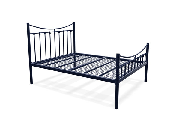 Bronx High End Metal Bed Frame Finished in Painted Blue