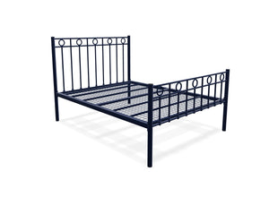 Indiana High End Metal Bed Frame Finished in Painted Blue
