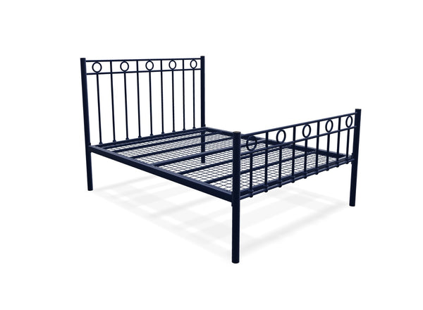 Indiana High End Metal Bed Frame Finished in Painted Blue