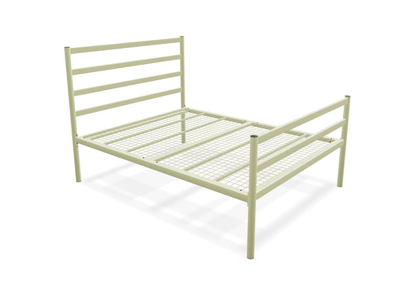 Belmont High End Metal Bed Frame Finished in Painted Cream