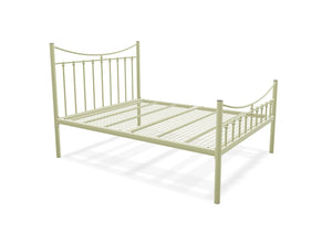 Bronx High End Metal Bed Frame Finished in Painted Cream