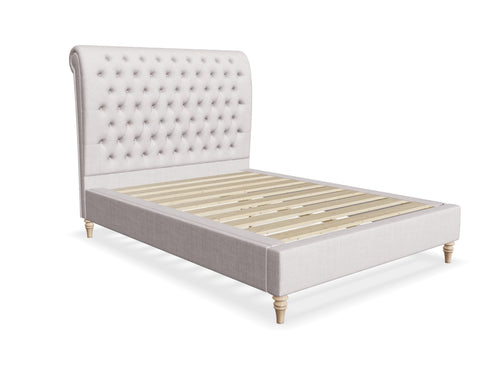 Congham Fabric Bed with Low Foot End in Putty Cream