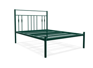 Gemma Low End Metal Bed Frame Finished in Painted Green