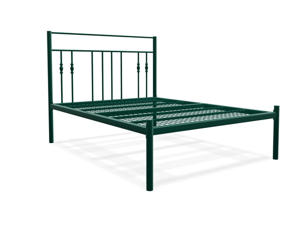 Gemma Low End Metal Bed Frame Finished in Painted Green