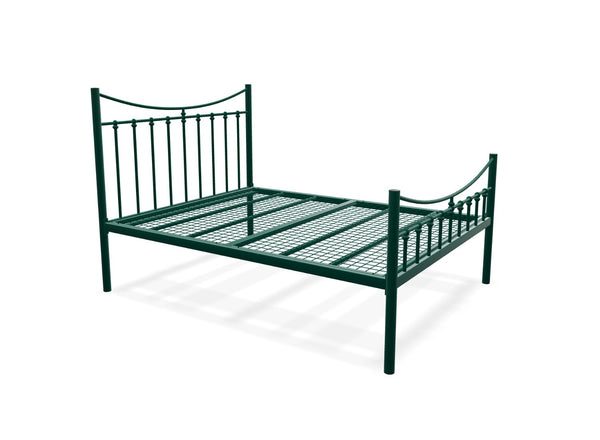 Bronx High End Metal Bed Frame Finished in Painted Green