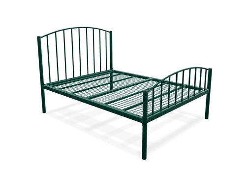 Memphis Low End Metal Bed Frame Finished in Painted Green