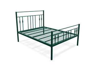 Georgia High End Metal Bed Frame in Painted Green