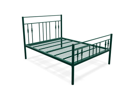 Georgia High End Metal Bed Frame in Painted Green