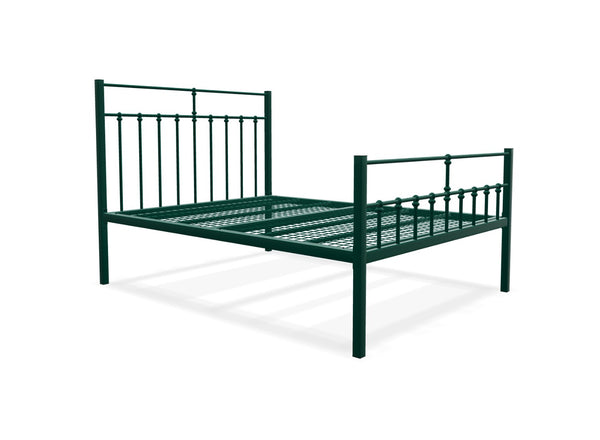 Lenox High End Metal Bed Frame Finished in Painted Green