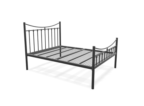 Bronx High End Metal Bed Frame Finished in Painted Grey