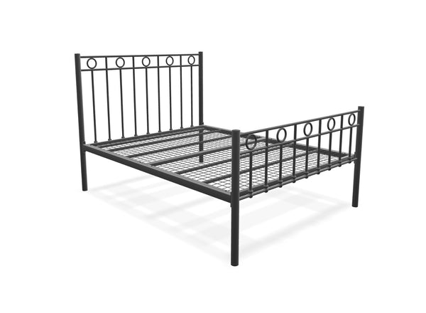 Indiana High End Metal Bed Frame Finished in Painted Grey