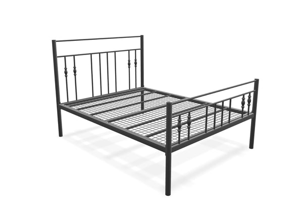 Georgia High End Metal Bed Frame in Painted Grey