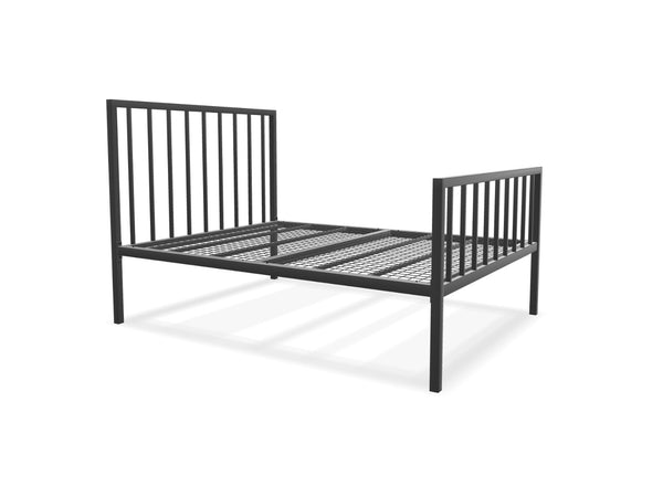 Madison High End Metal Bed Frame Finished in Painted Grey
