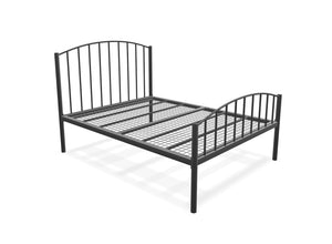 Memphis Low End Metal Bed Frame Finished in Painted Grey