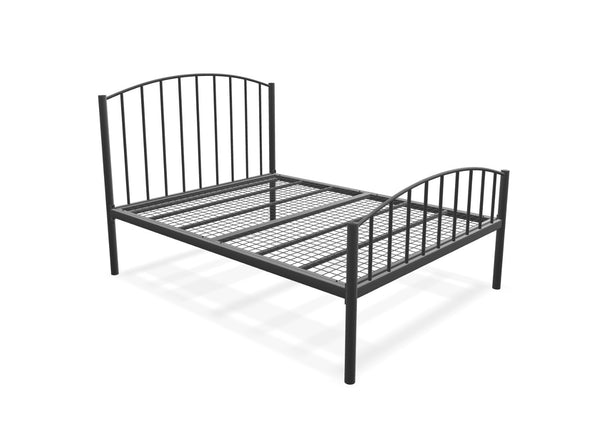 Memphis Low End Metal Bed Frame Finished in Painted Grey